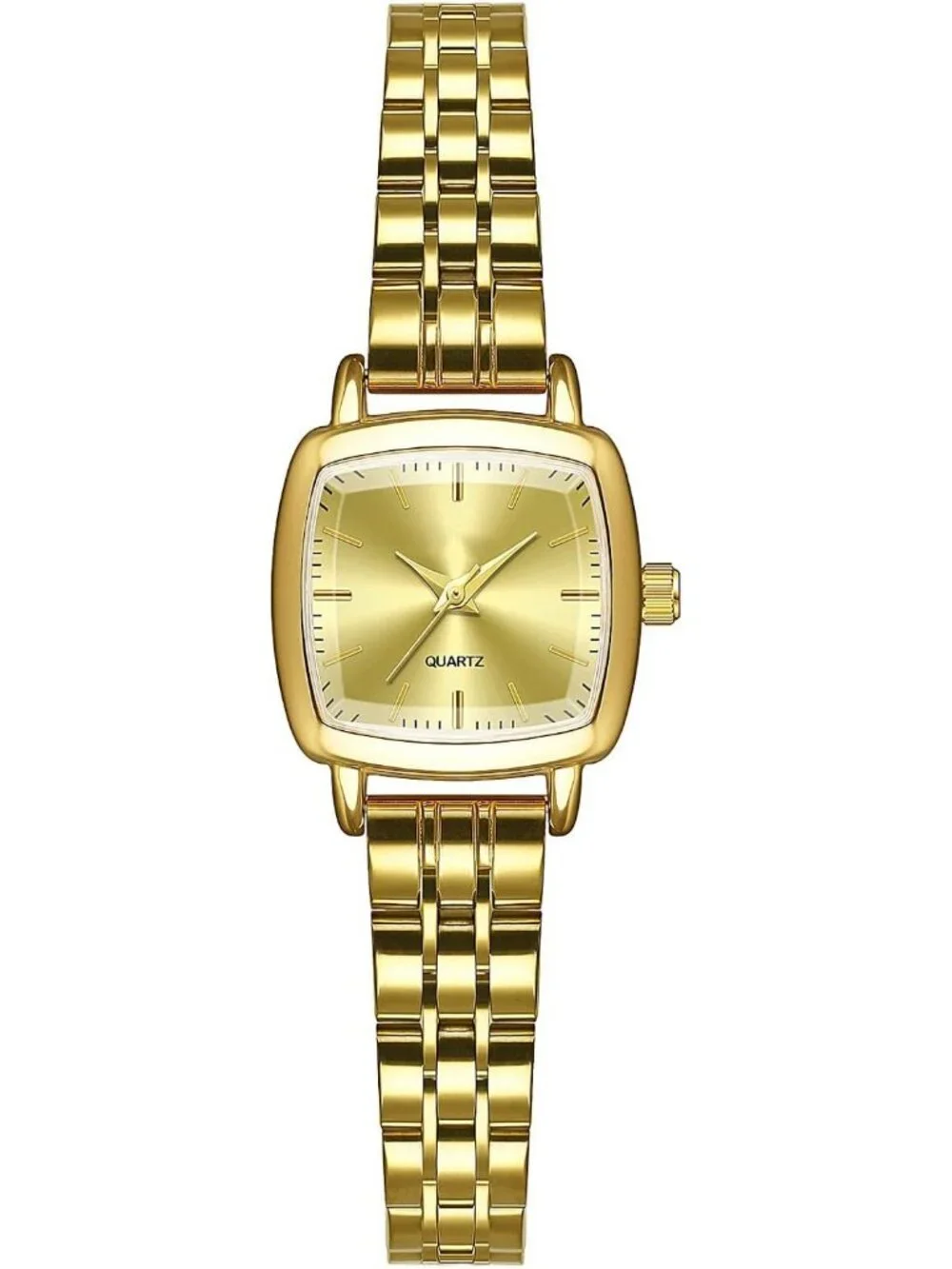 Women's Gold Small Vintage Square Ladies Quartz Fashion Casual Bracelet Watches